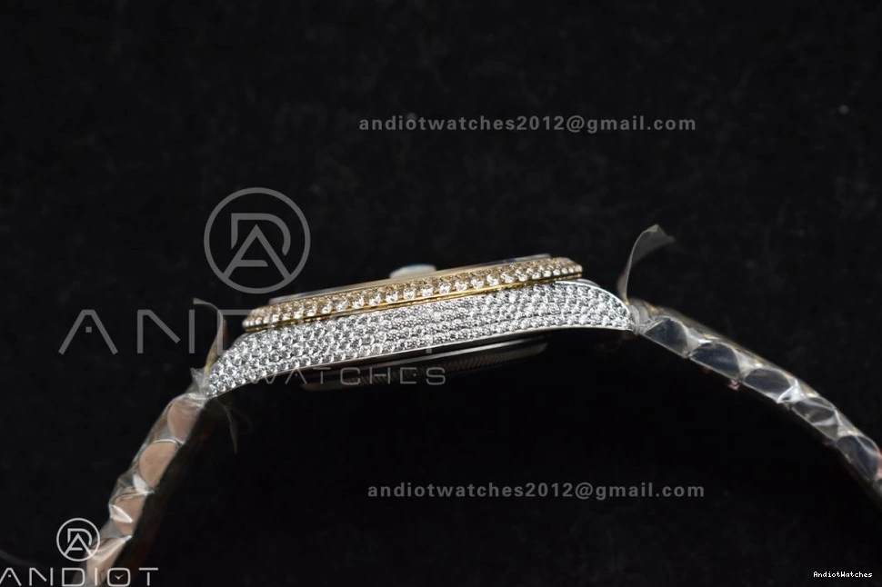 Roman Best DateJust Diamond Tone 41mm 2 Dial Gold Yellow Version 1196 Flexible TWD 0923
